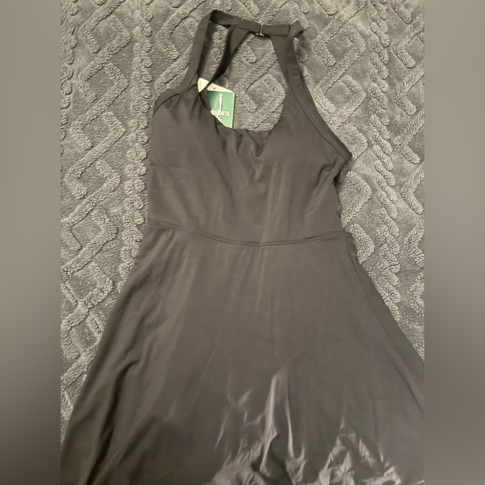 HALARA Black Twisted Back Easy Peezy Dress